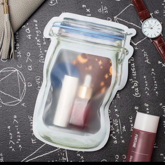 Mason Jar Zipper Bags PE PLASTIC Airtight Reusable Snack Bag