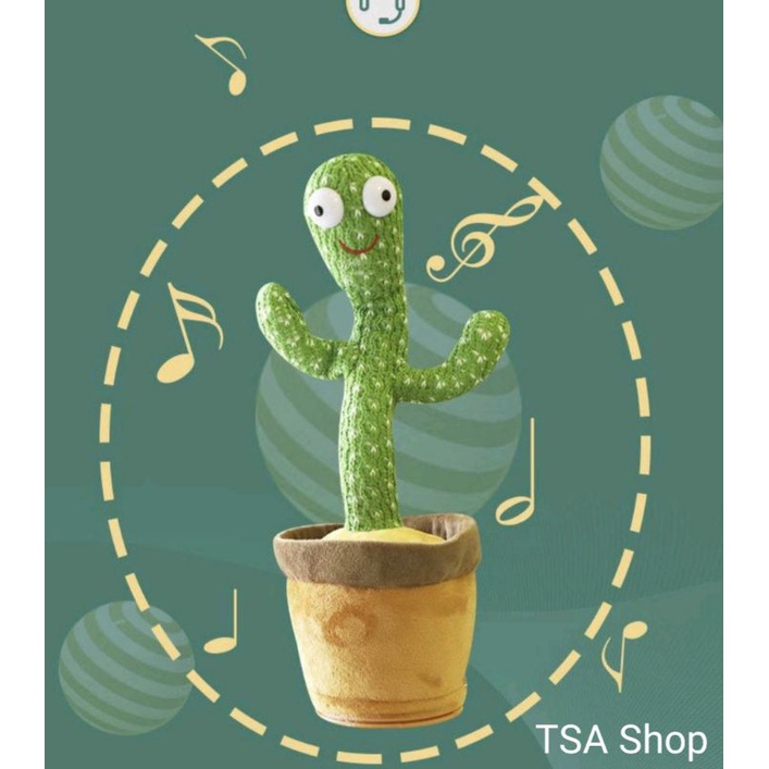 Mainan Boneka Kaktus Bisa Menari dan Bicara 120 Lagu dan Pakai Baju Mexico TSA041