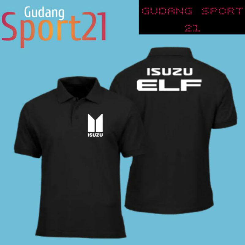kaos polo kerah isuzu elf kaos otomotif