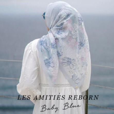 READY Les Amities Reborn Baby Blue Buttonscarves