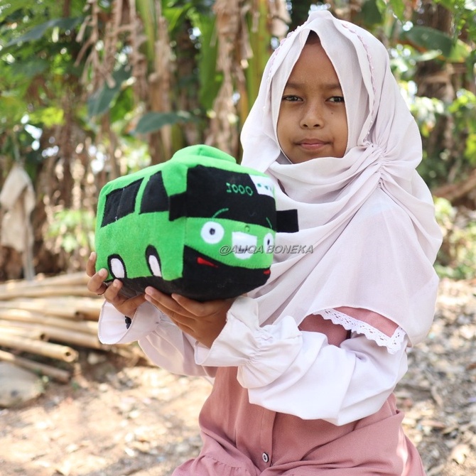 OBRAL MURAH - Boneka Mobil Bus 21x14cm Lucu - Boneka Karakter Bus Tayo Bahan Halus Kado Mainan Anak 