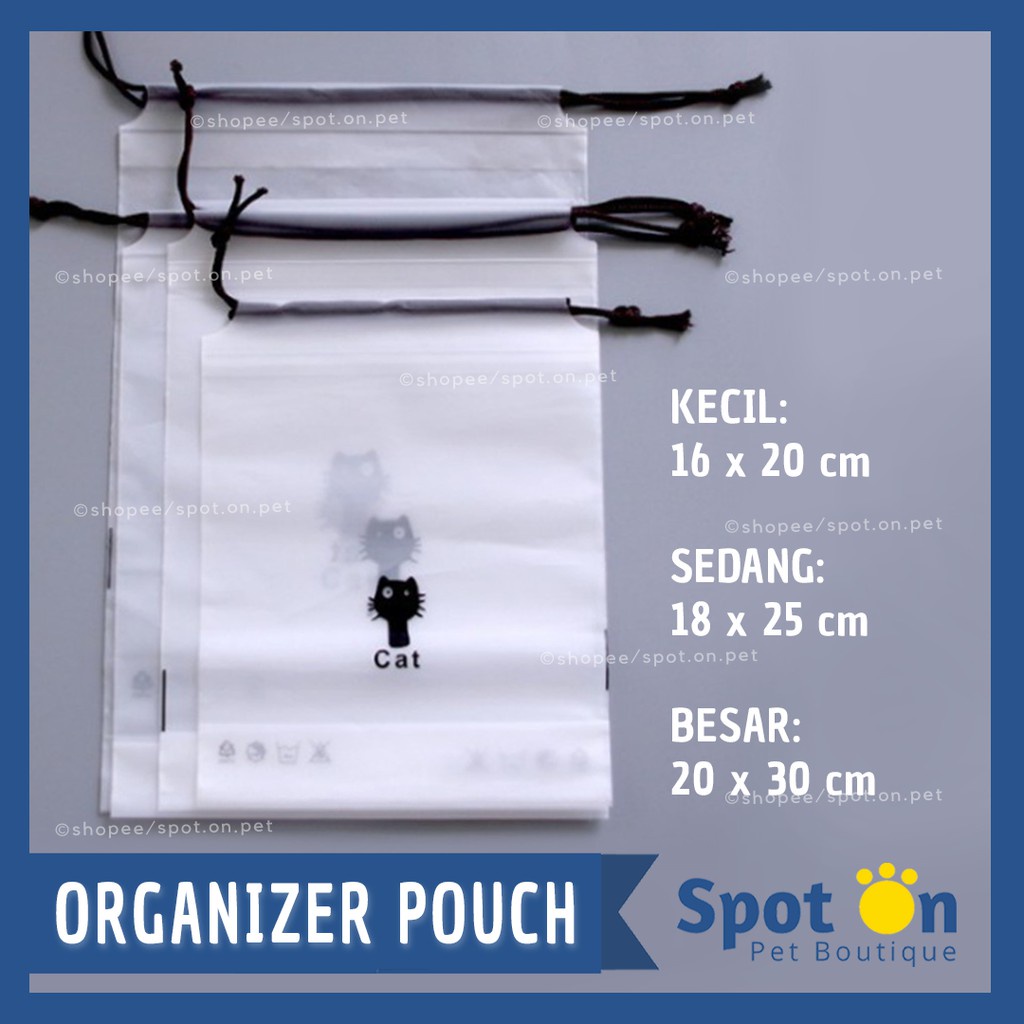 Cat Travel Organizer Pouch | Kantong Penyimpanan | Tas Serut