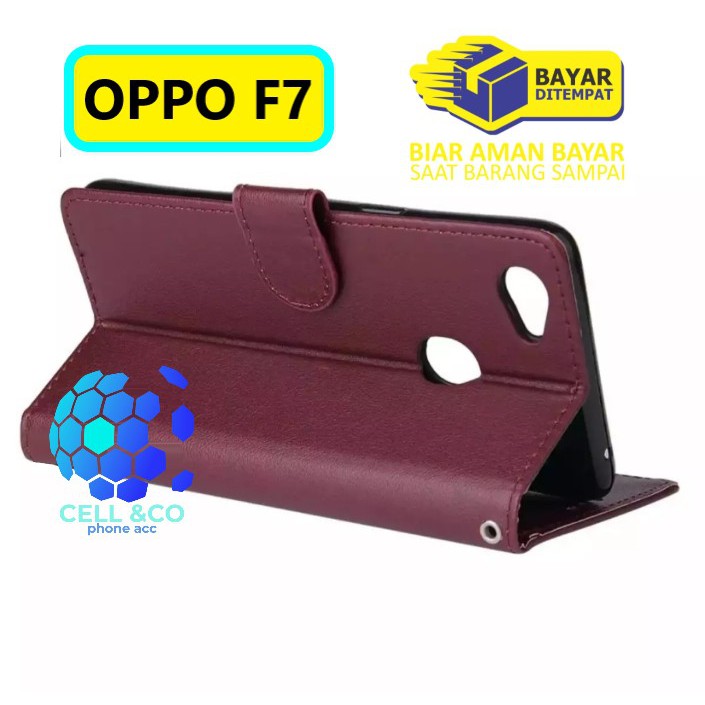 Flip cover OPPO F7 Flip case buka tutup kesing hp casing flip case leather wallet OPPO F7