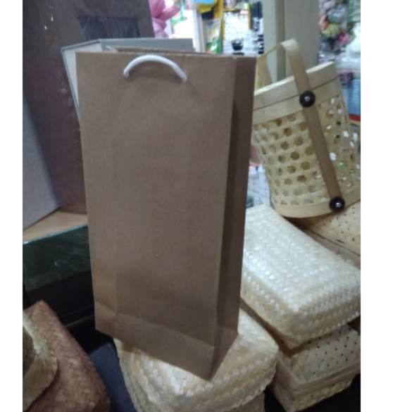 

8QT Paper bag botol polos dan murah isi 12 pcs/bahan tebal ❉ ku (Stok Banyak)