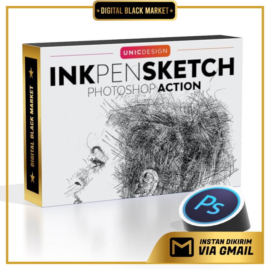 Ink Pen Sketch - Photoshop Action