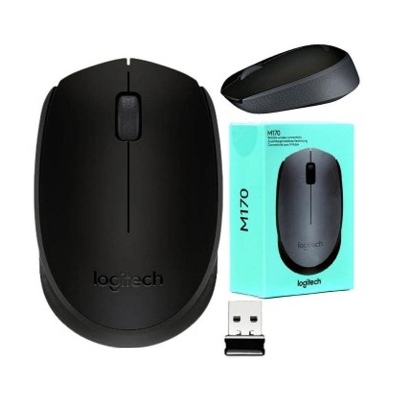 Mouse Wireless Logitech M170 Original Hitam