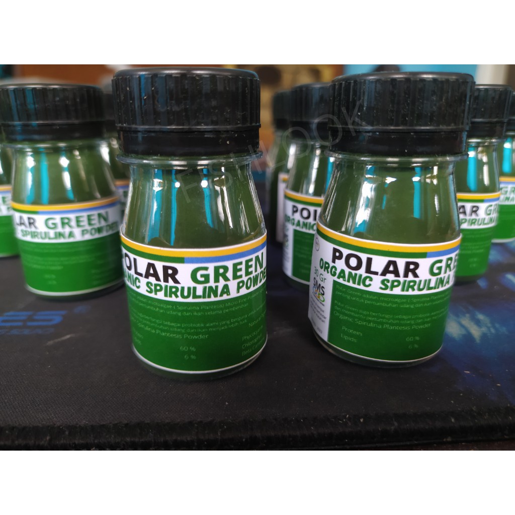 POLAR GREEN SPIRULINA POWDER PLATENSIS / PAKAN KUTIR DAPHNIA MAGNA CUPANG/ SPIRULINA ORGANIK