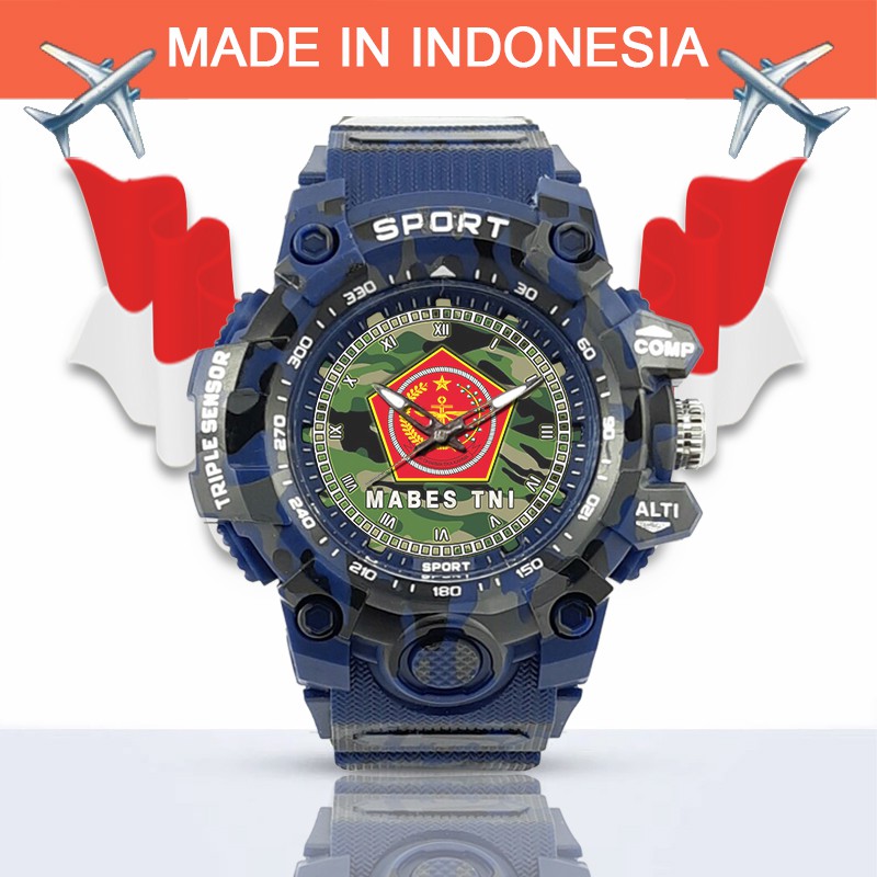 (SPECIAL EDITION) JAM TANGAN LOGO MABES TNI WATER RESISTANT NO.11