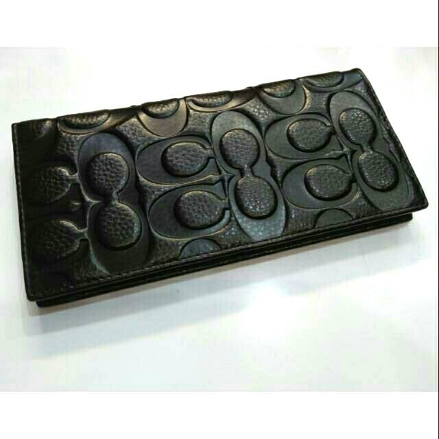 Dompet coach panjang lipat kulit asli import 3928-1