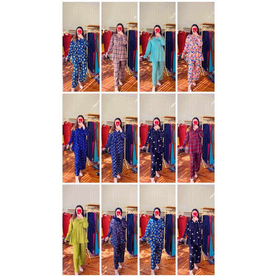 one set kimono panjang/one set kimono motif/gamis kimono/setelan kimono/baju tidur kimono/kimono mot