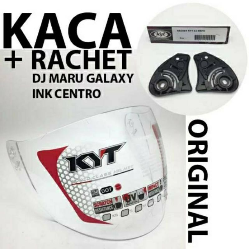 Kaca/Visor Original Pnp KYT Dj maru/KYT Galaxy Slide/INK Centro Putih