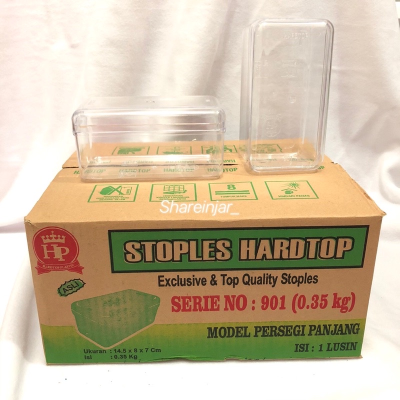 Jual Toples Hardtop 901 035kg Model Persegi Panjang Toples Ke 350g Isi 12 Pcs Shopee 6333