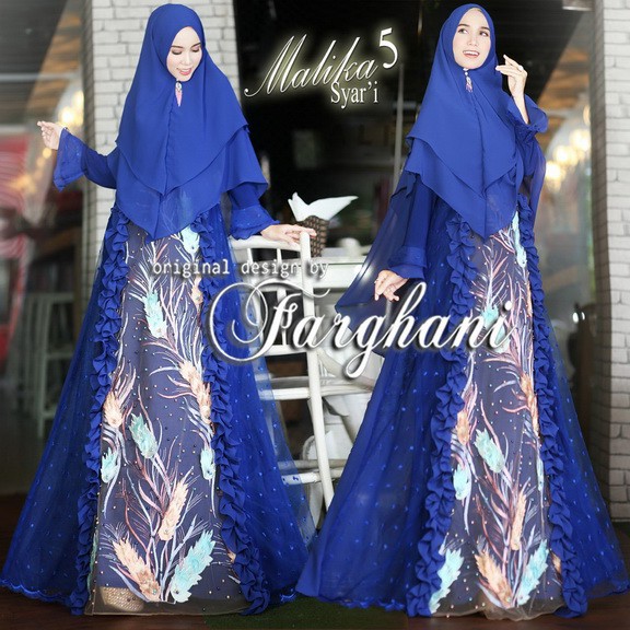 Gamis Syari dan Khimar MALIKA by FARGHANI Original Branded
