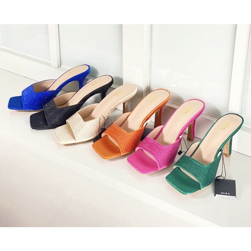 [7.7 Boombastis Sale⚡] - SANDAL WANITA HEELS IMPORT ZS470 SENDAL HAK TINGGI PREMIUM