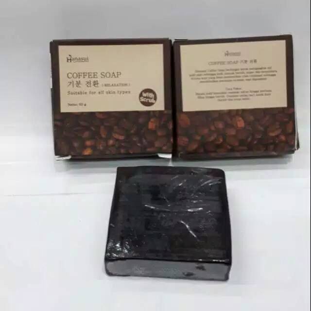 Hanasui Coffee Soap with Scrub 60gram  BPOM Original