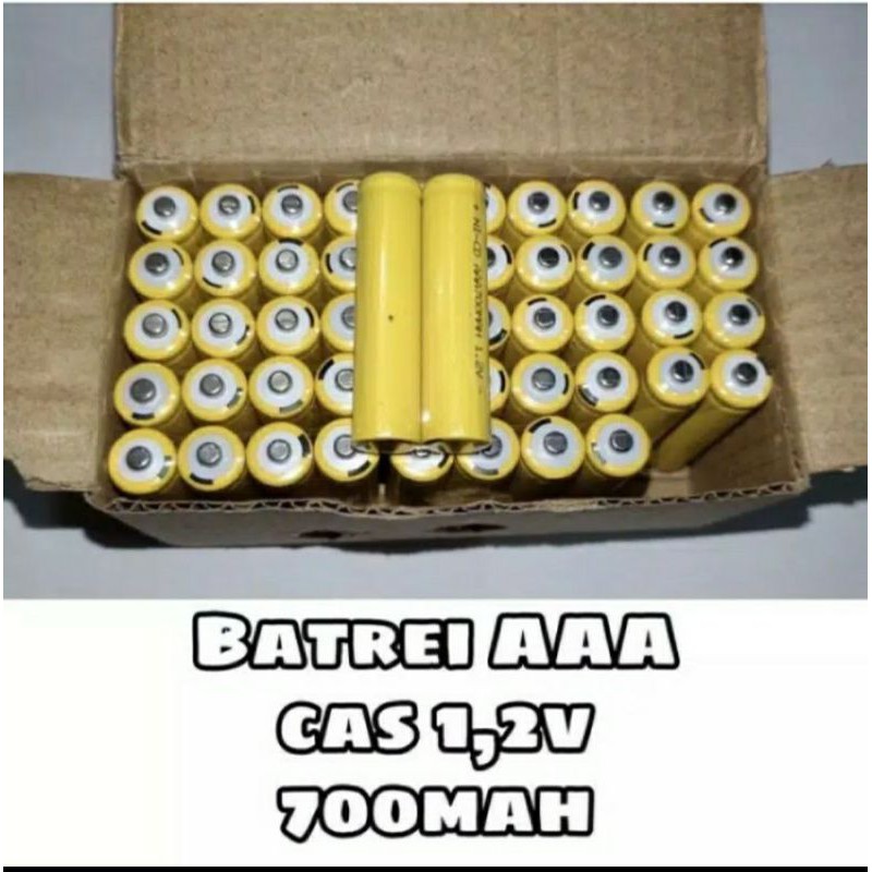 Batrei Baterai Cas AA A2/ AAA A3 700mAh 1.2volt