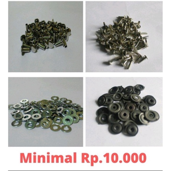 PAKU RIVET KELING HELM.PAKU BELAH,RING PLATIK,RING BESI COD