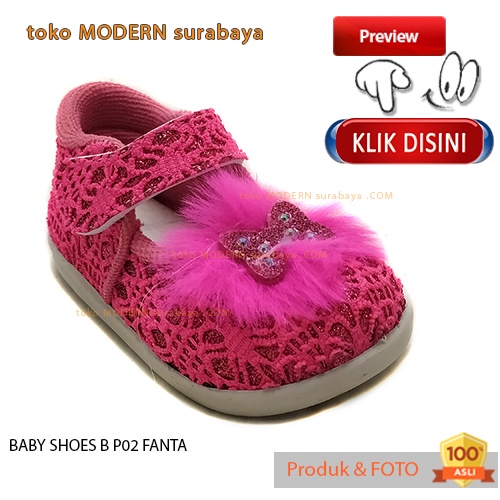 Sepatu anak perempuan sepatu casual sneakers BABY SHOES B P02 FANTA