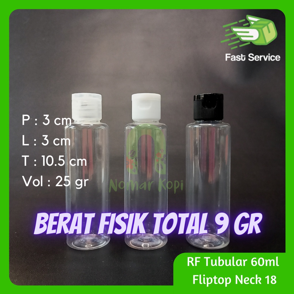 Botol 20ml Fliptop BR Botol Tinta Parfum Essential Oil Serum Sanitizer PET Tebal