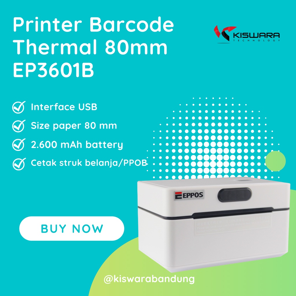 Printer Barcode Thermal 80mm EP3601B - USB