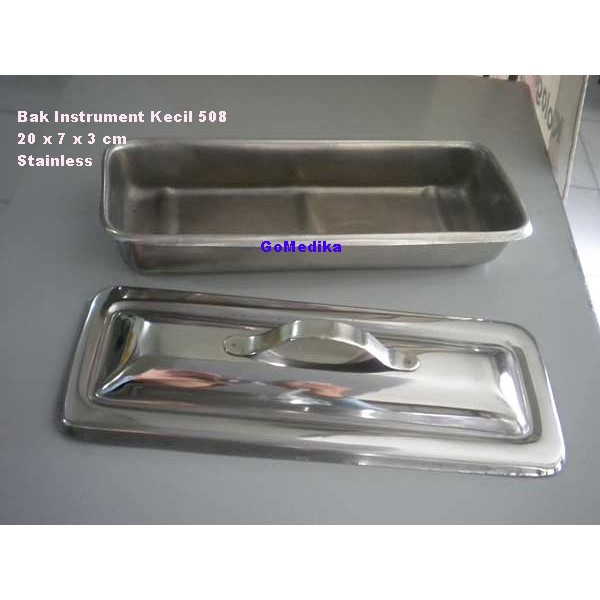 Bak Instrument Kecil 508 Bak ukuran 20 x 7 x 3 cm untuk Gunting Pincet Stainless