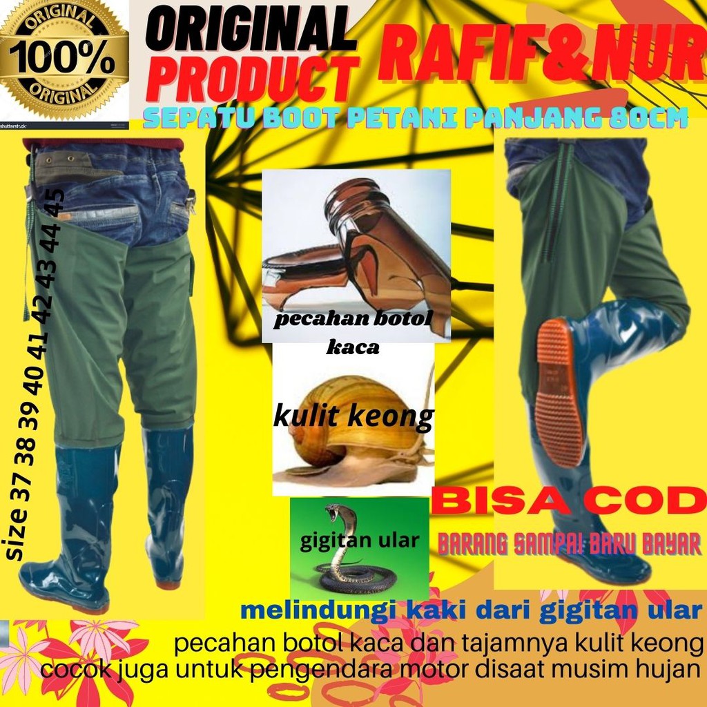 sepatu boot sawah panjang 80cm#sepatu petani panjang#sepatu boot panjang 80cm
