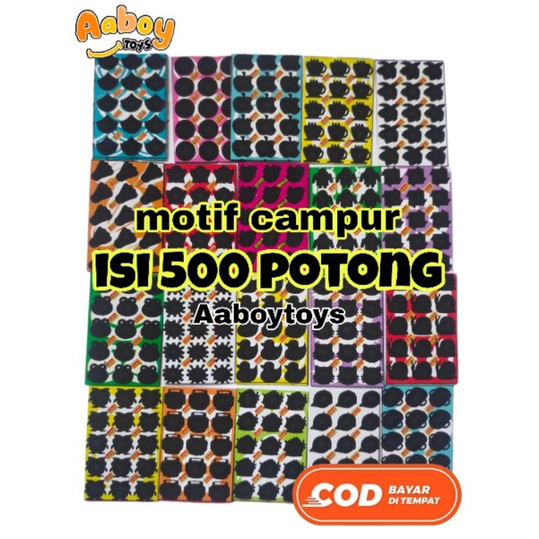 Gesekan bom mainan gosok gosokan Tengkorak 500 pcs titik 15 termurah Berhadiah terbaru motif campur susah di tebak