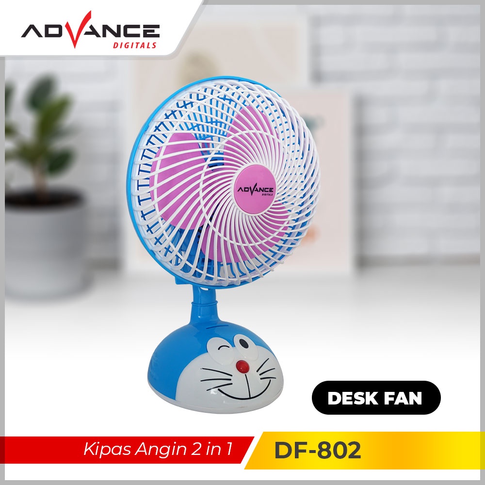 Advance DF-802 2in1 Kipas Dinding Kipas Meja Garansi 1 Tahun