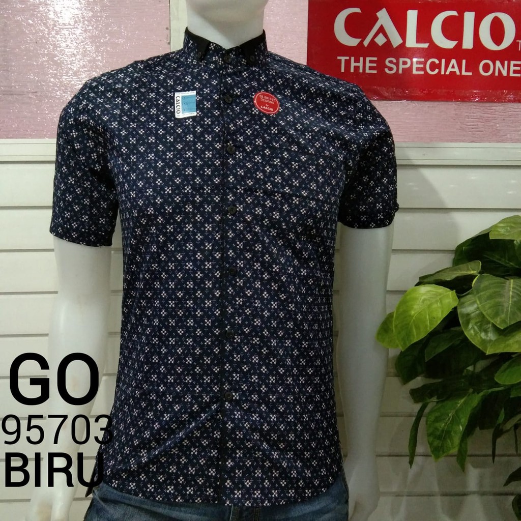 gof CALCIO SHIRT SLIMFIT Kemeja Cowok lengan pendek 100% original!