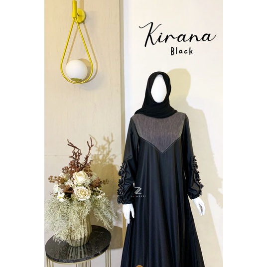 (NEW) GAMIS KIRANA BLACK by Zisheeri
