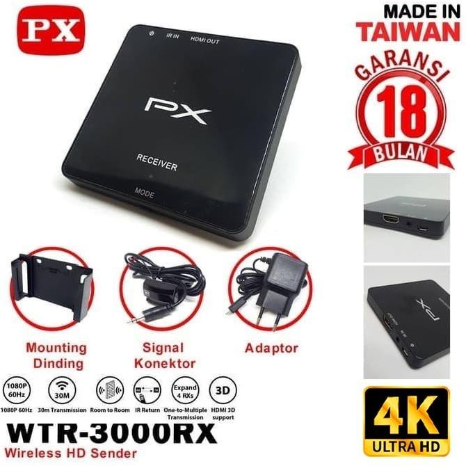 Wireless HDMI Sender (Receiver) Video Proyektor 60 m PX WTR-3000 RX