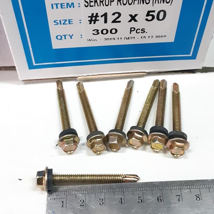 Sekrup Roofing 5cm 12x50 30pcs