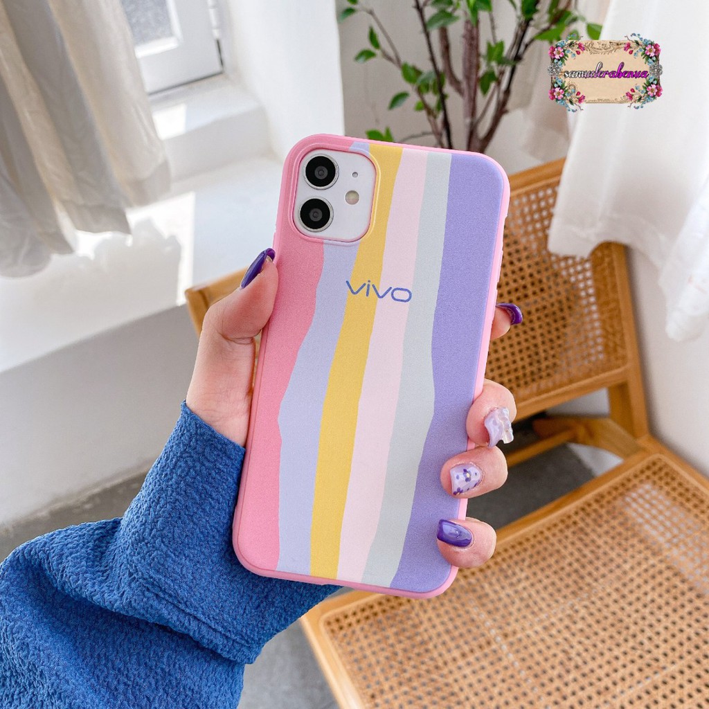 SS046 CASE RAINBOW VIVO Y21S Y33S Y21 2021 Y15S Y01 Y75 Y55  Y71 Y81 Y20 Y12S Y12 Y15 Y17 Y30 Y50 Y53 Y83 SB1547