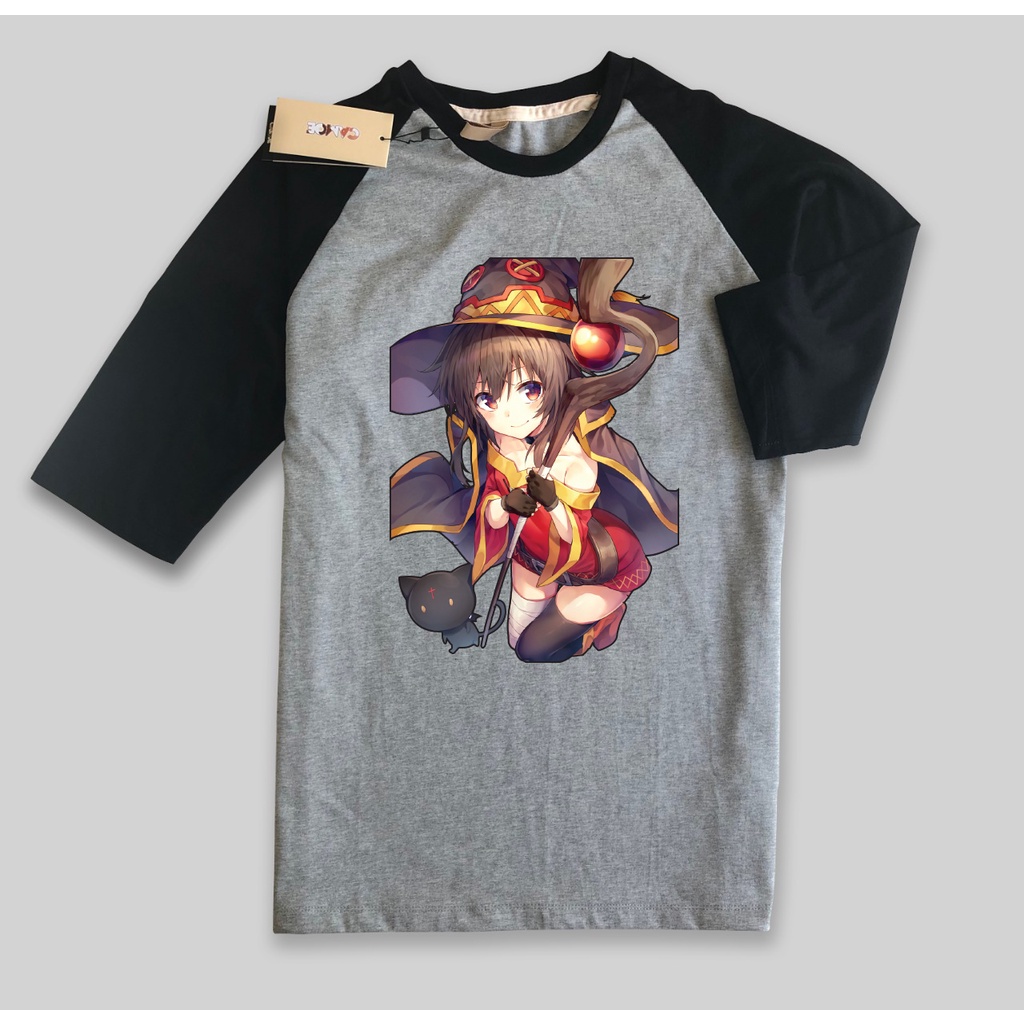 Kaos Raglan Anime Konosuba Megumin Waifu