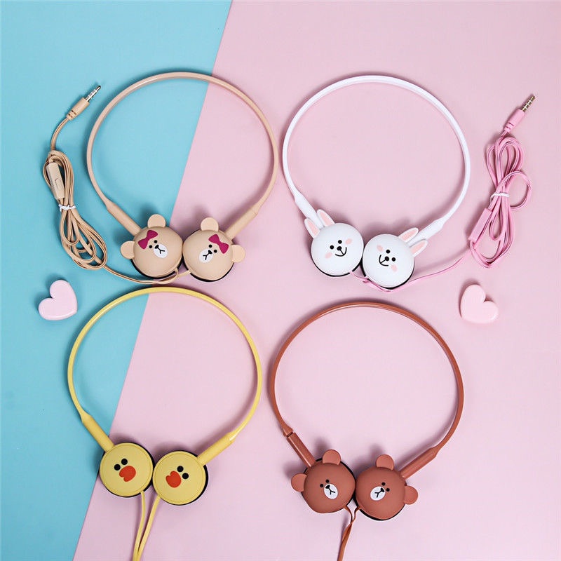 MIINII Headset/Handsfree Bando KN200/KN3017 Motif Karakter Lucu Imut Super Bass