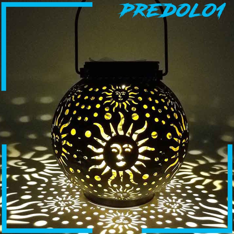[PREDOLO1] Garden Hanging LED Solar Lantern Hollow Landscape Lamp
