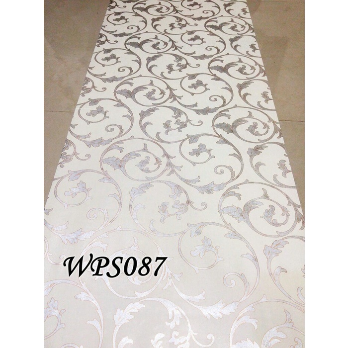 Wallpaper Stiker Dinding Motif Batik Abu Silver WPS 087 Walpaper Walpeper Wolpeper Setiker Dekorasi 