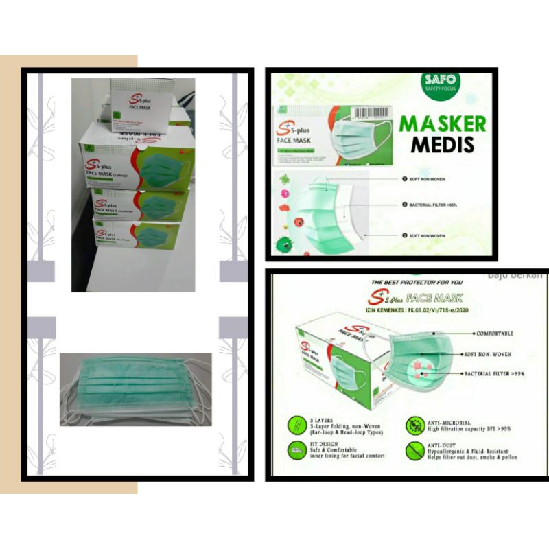 masker 3ply s-plus