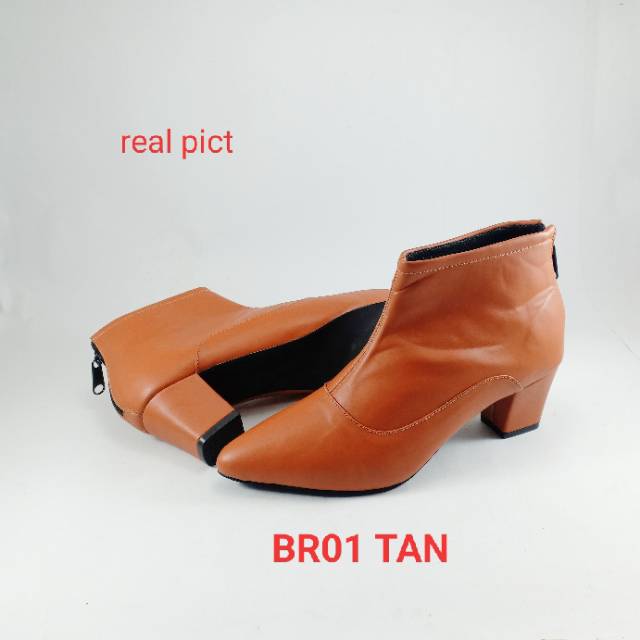 Emye BR01 Sepatu Heels Boots Formal Kantor Wanita Elegan Murah