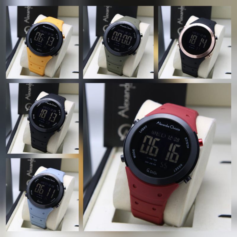 JAM TANGAN PRIA ALEXANDRE CHRISTIE AC9350 / AC 9350 RUBBER DIGITAL ORIGINAL GARANSI RESMI 1 TAHUN