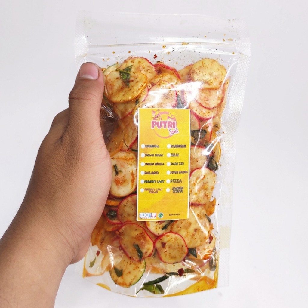 Keripik Seblak Kering Bawang 100gr Extra Daun Jeruk