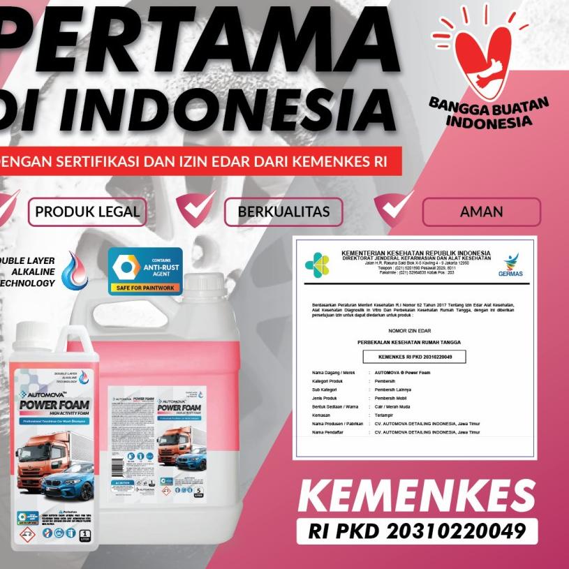 ナ TOUCHLESS SHAMPOO AUTOMOVA 1 LITER SHAMPO TANPA SENTUH AUTOMOVA POWER FOAM DOUBLE LAYER Terlaris