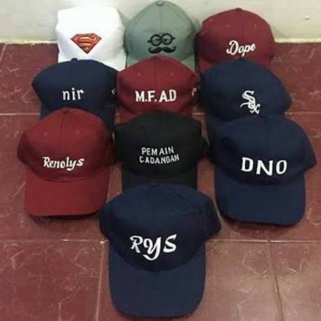 TOPI BORDIR NAMA TOPI CUSTOM NAMA BEBAS