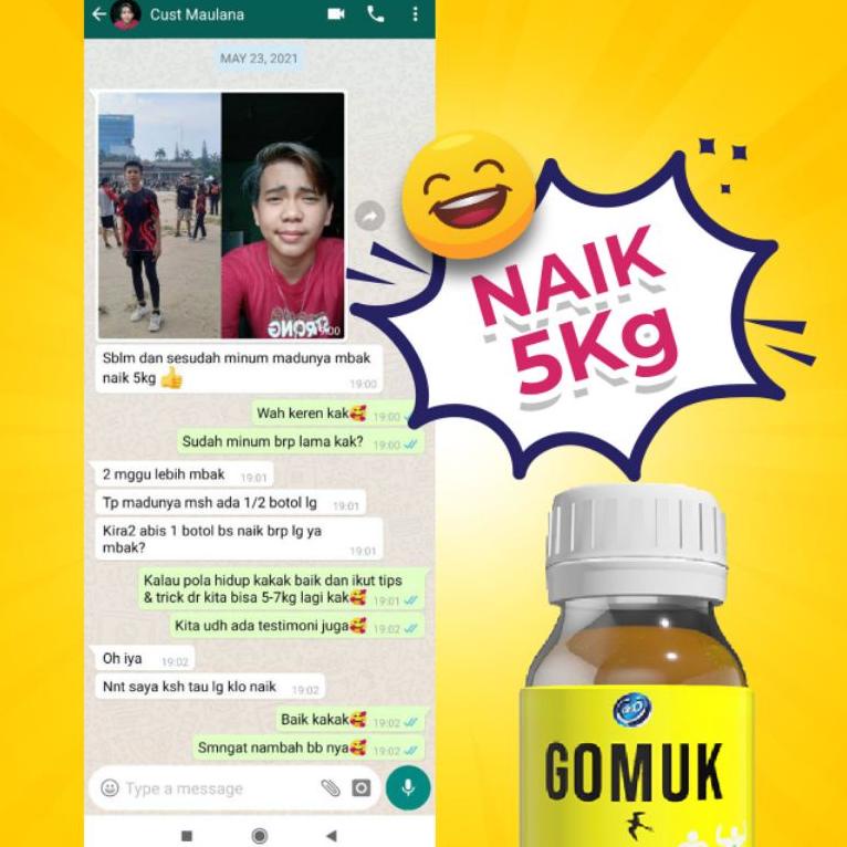 

Promo Termurah KnG GOMUK MADU PENGGEMUK/ 100% ORIGINAL/NAIK 5-10 KG/ATASI GEMUK KETURUNAN/KURUS CACINGAN Terpopoler