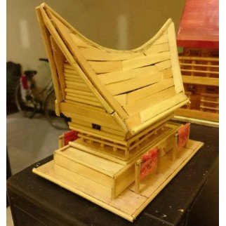 miniatur rumah adat batak