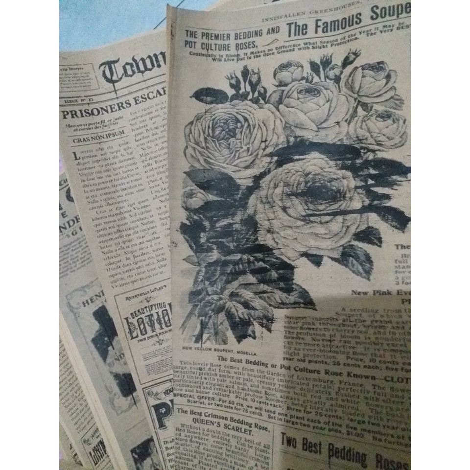 

kertas koran vintage papper hiasan buket bunga kering/bandung/murah