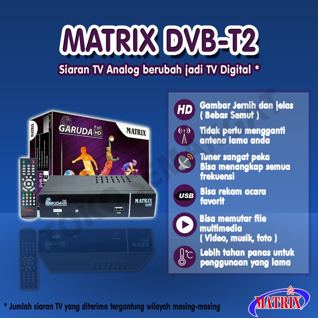 STB Set Top Box Receiver TV Digital Matrix Original