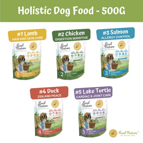 

RealPower - Real Nature Dog Food 500G Vitamin & Nutrisi Lengkap | Holistic premium Makanan Anjing
