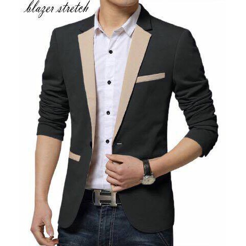 [blazer combo carian warna OT] blazer pria katun stretch