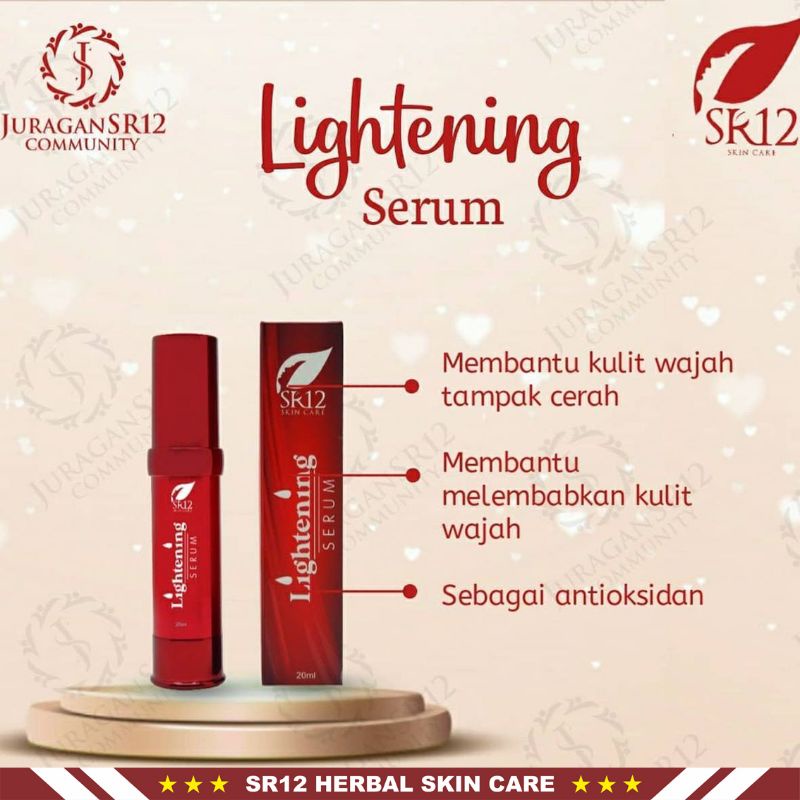 Serum SR12 | Krasny Serum SR12 &amp; Lightening Serum SR12 | Serum Wajah SR12 Skincare | Pembersih Wajah